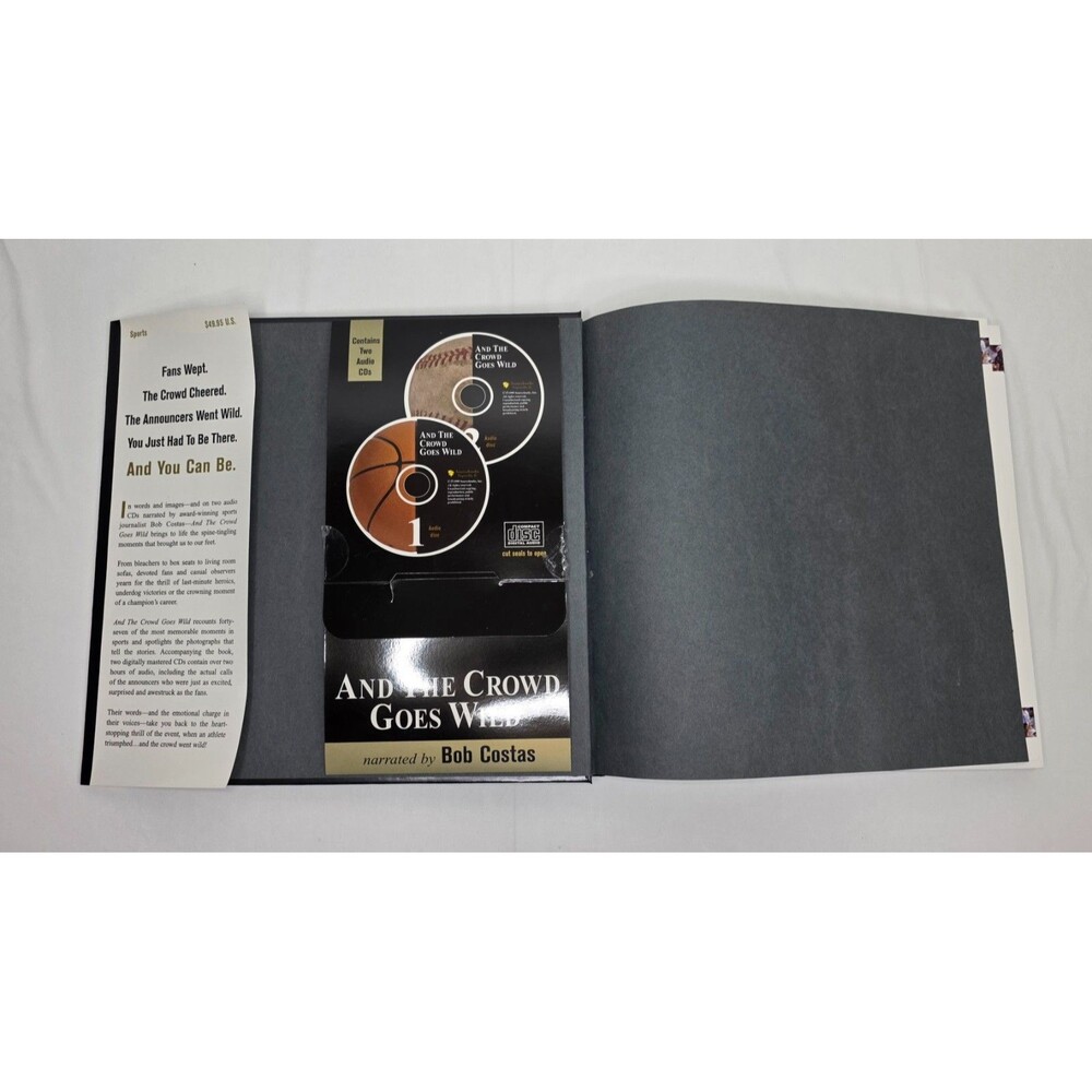 And the Crowd Goes Wild | Hardcover Book with 2 Audio CDs | 1999 Sports History - Picture 5 of 16